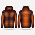 Doudoune chauffante Celsius 9 rouge 9HEAT - vue 1