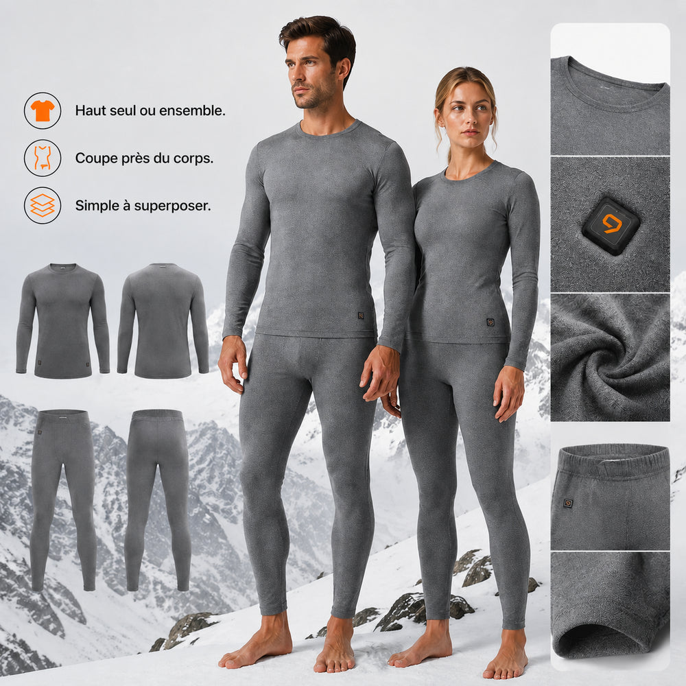 Ensemble thermique chauffant ThermoSkin X22 homme et femme