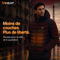 Doudoune chauffante Celsius 9 rouge 9HEAT - vue 3