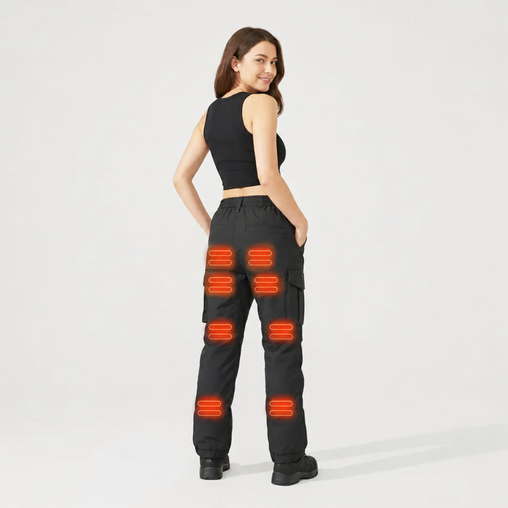 Pantalon chauffant femme Pant'R 8 vu de dos avec zones chauffantes
