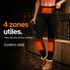 Legging chauffant femme L4 et ses quatre zones chauffantes