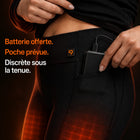 Batterie incluse dans la poche du legging chauffant femme L4