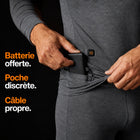 Batterie incluse dans la poche du ThermoSkin X22