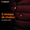 Doudoune chauffante Celsius 9 rouge 9HEAT - vue 11
