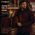 Doudoune chauffante Celsius 9 rouge 9HEAT - vue 12