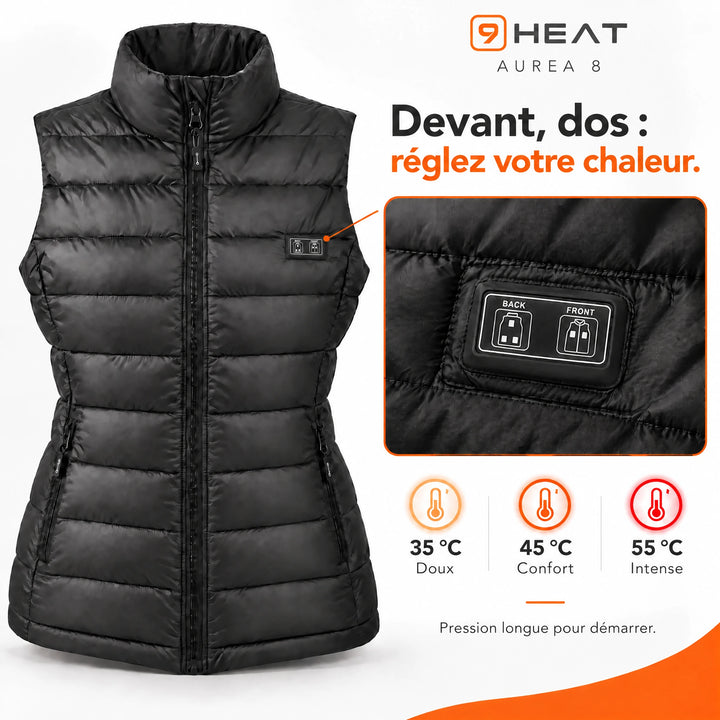 Double commande avant et dos du gilet Aurea 8