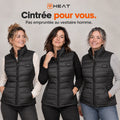 Coupe femme cintrée et matelassée du gilet chauffant Aurea 8