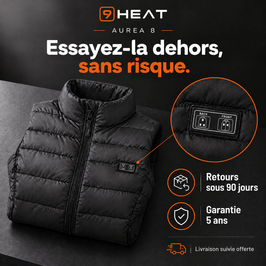 Garanties et services 9HEAT pour le gilet Aurea 8