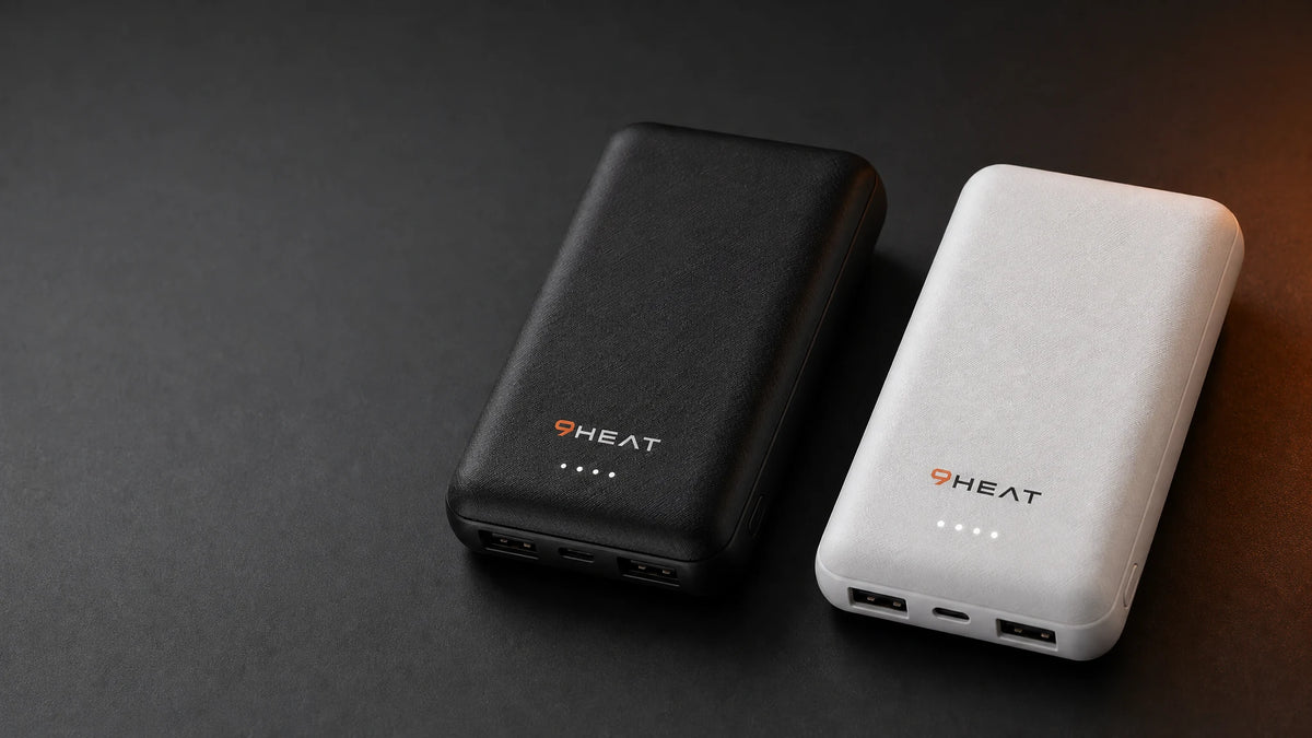 Batteries 9HEAT noire 10 000 mAh et blanche 20 000 mAh