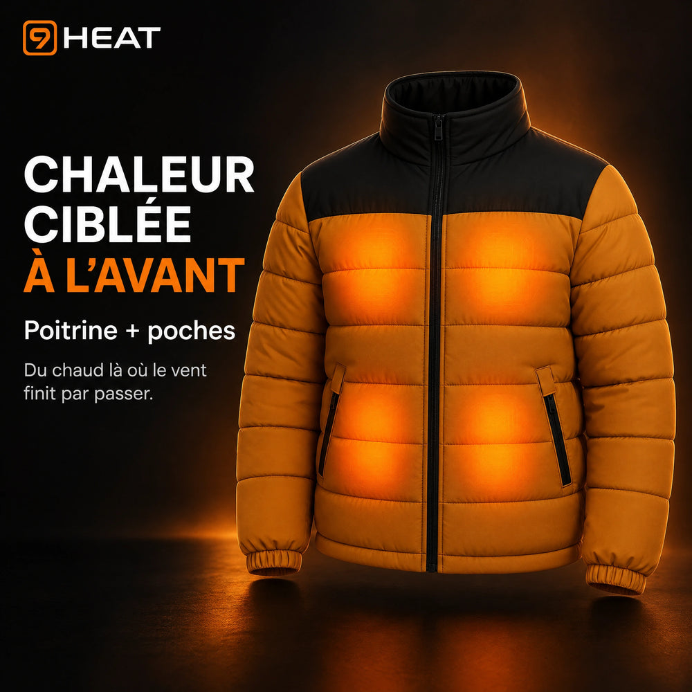 Glacier 6 — quatre zones de chauffe à l’avant, poitrine et poches