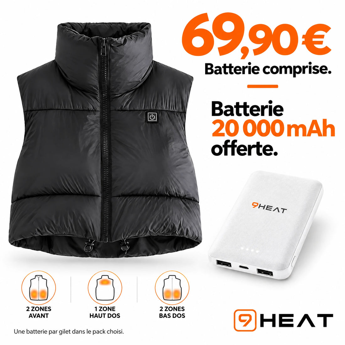 Gilet chauffant court femme - Nola 5