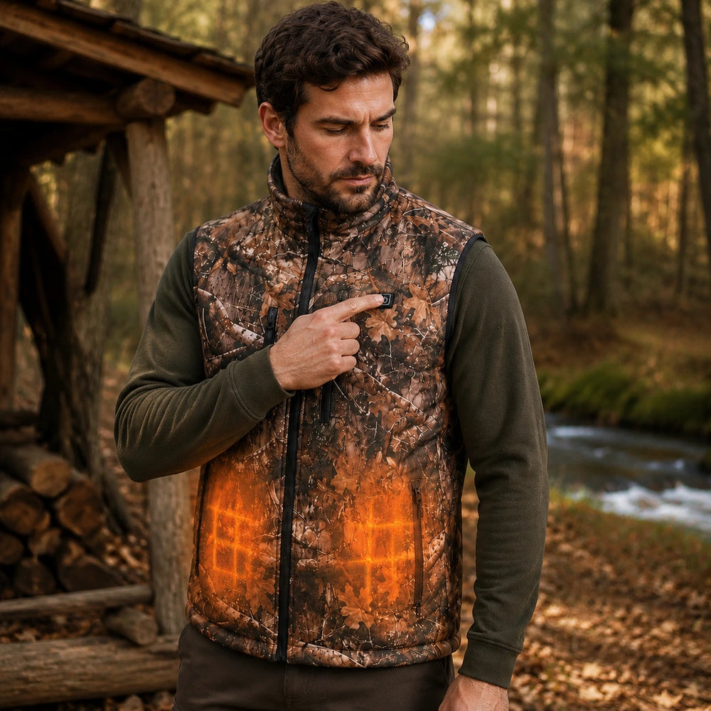 9HEAT Camo K3 - Gilet chauffant sans manches - Chaleur réglable