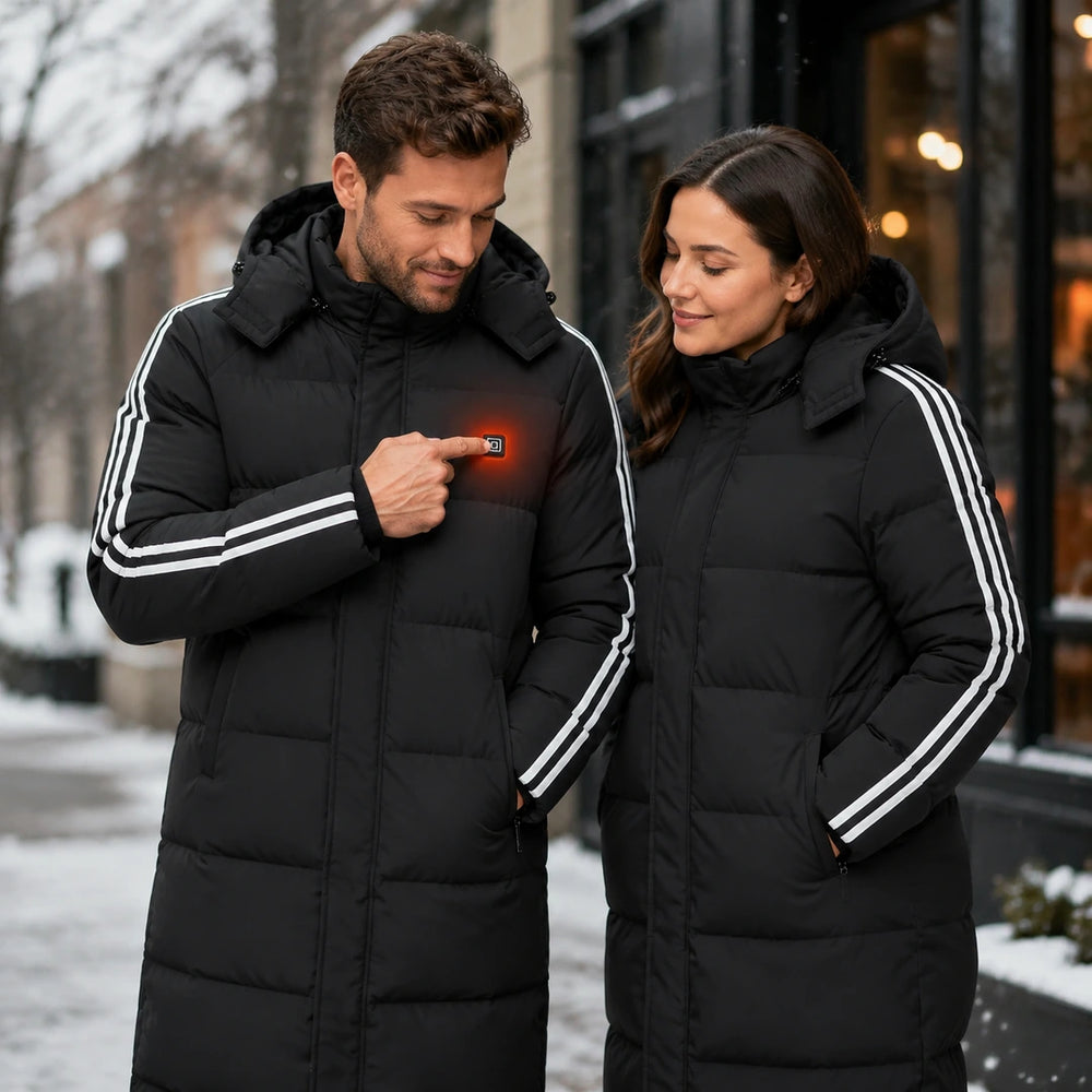 9HEAT Long-Stride 8 - Veste chauffante longue Unisexe - Chaleur réglable