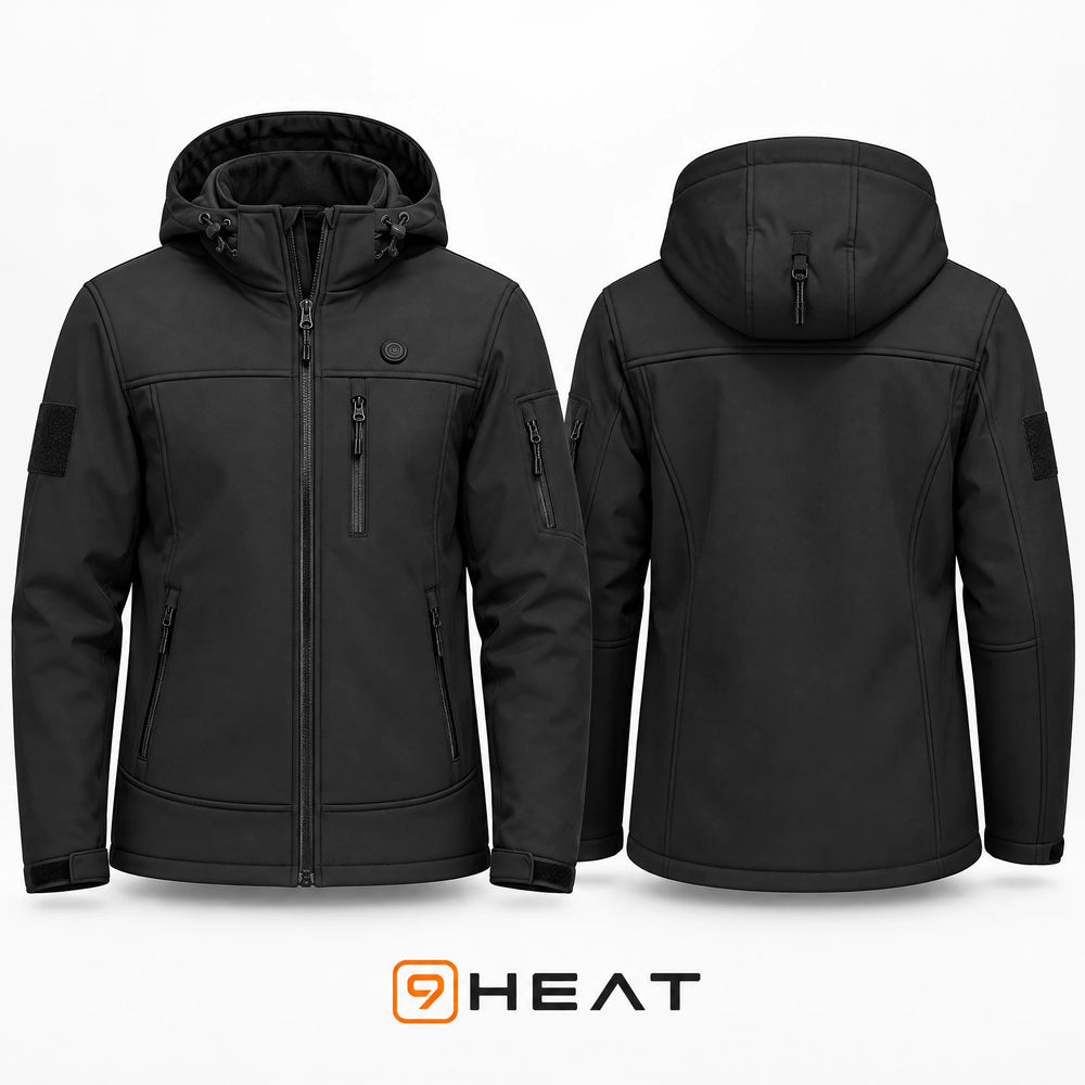 Veste softshell Sillage 21, face et dos - Noir