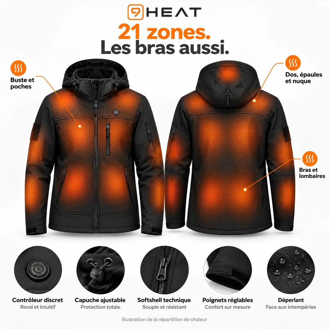 Veste softshell chauffante femme - Sillage 21