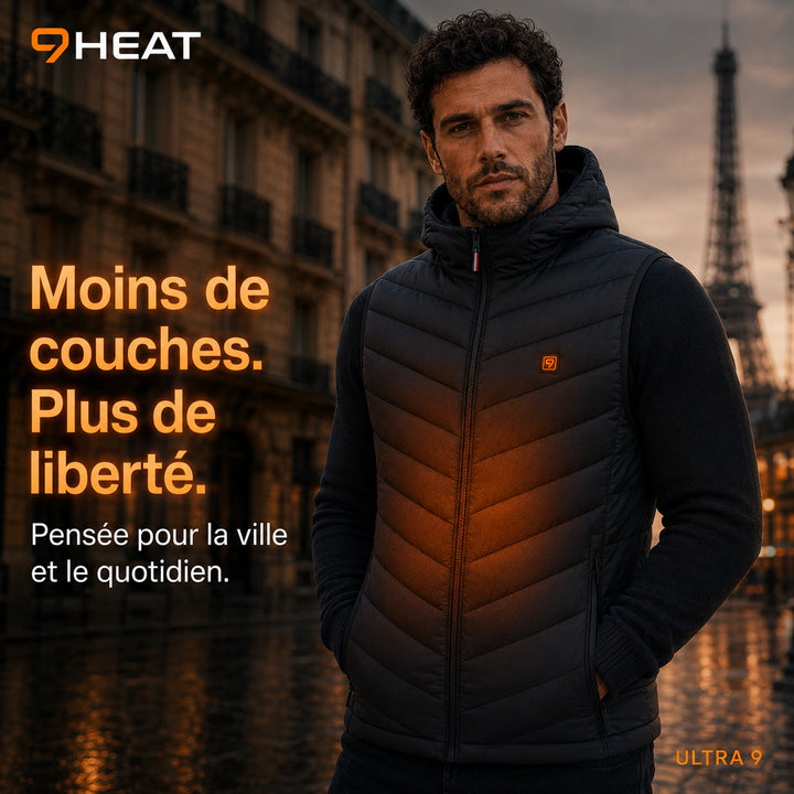 9HEAT Ultra 9 - Doudoune chauffante sans manches