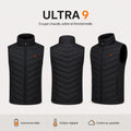 Doudoune chauffante sans manches 9HEAT Ultra 9 face profil dos