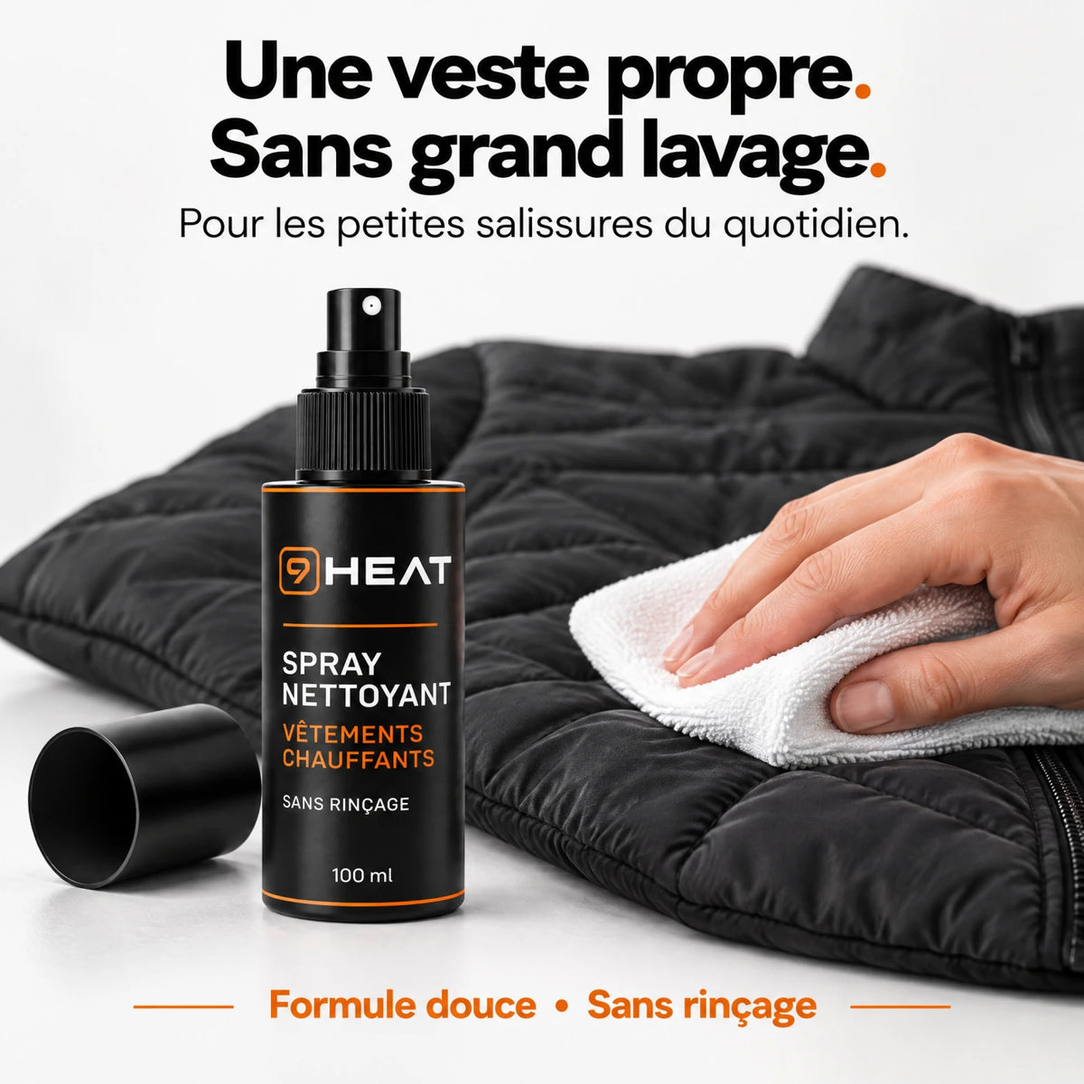 Nettoyage local des petites salissures, formule douce sans rinçage
