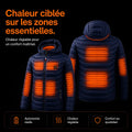 Doudoune Celsius 9 Bleu Marine : zones de chaleur face et dos | galerie validee 20260810 14