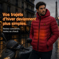 Doudoune Celsius 9 Rouge portee lors d'un trajet hivernal | galerie validee 20260810 08