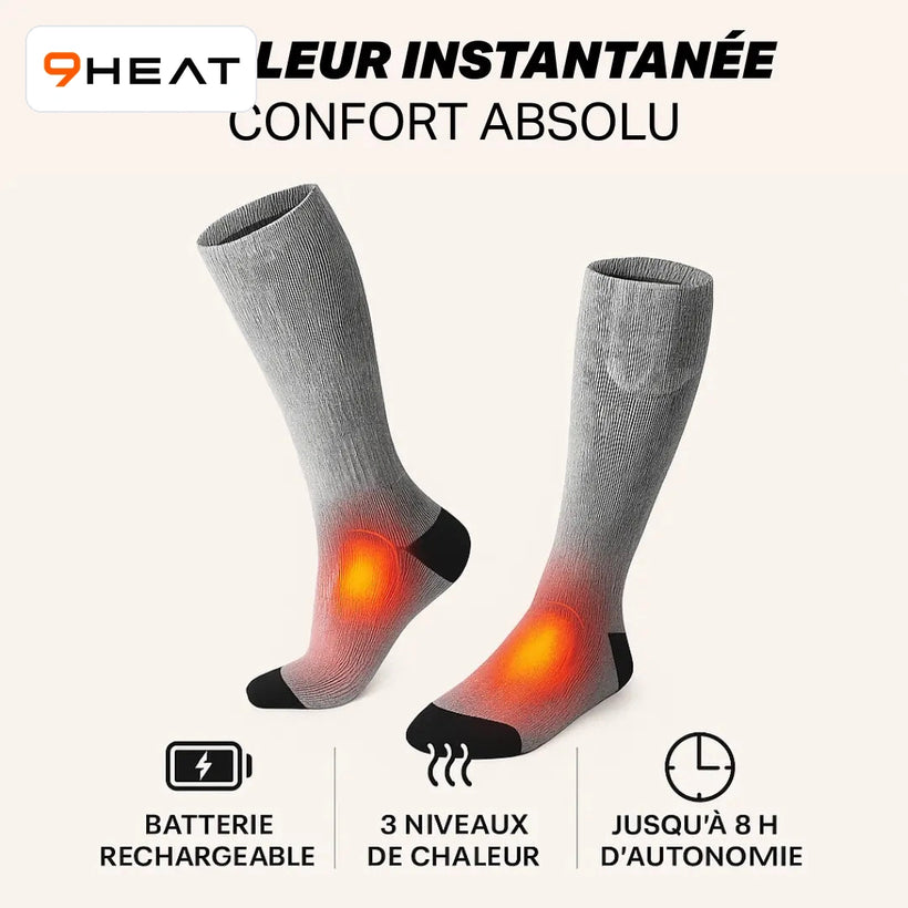 9HEAT Sock'R - Chaussettes chauffantes Unisexe