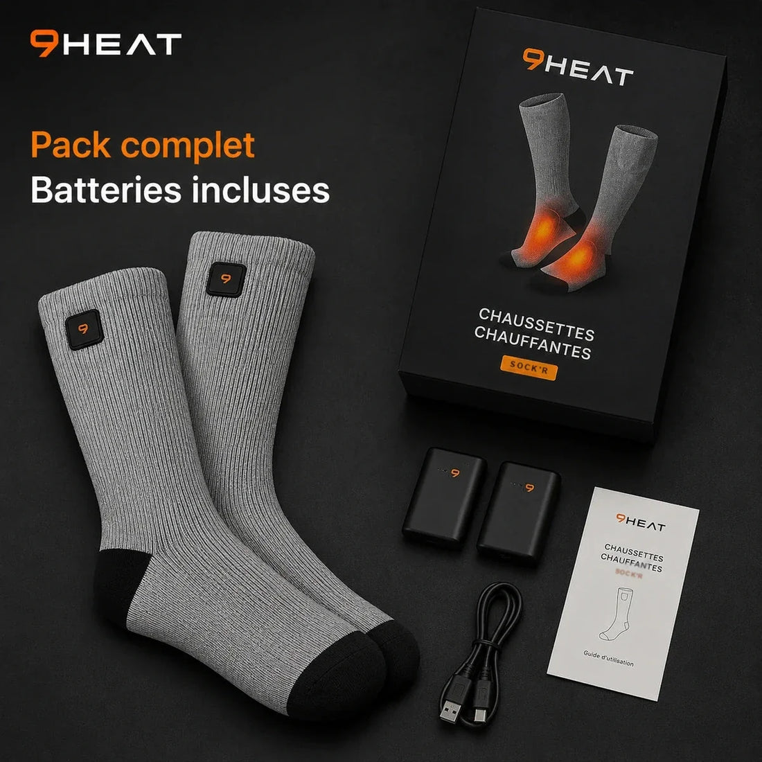 Chaussettes chauffantes unisexe - Sock'R