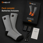 9HEAT Sock'R - Chaussettes chauffantes Unisexe - Pack complet