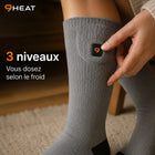 9HEAT Sock'R - Chaussettes chauffantes Unisexe - Contrôle de chauffe