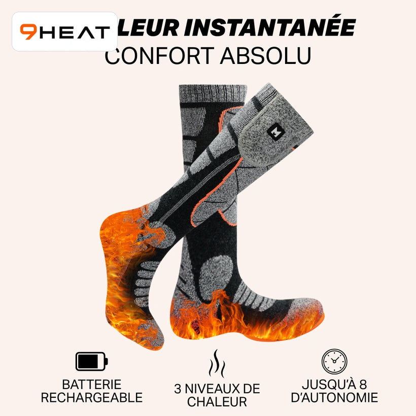 9HEAT Sock'R34 - Chaussettes chauffantes Unisexe