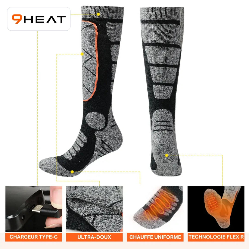 9HEAT Sock'R34 - Chaussettes chauffantes Unisexe - visuel 2