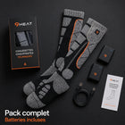 9HEAT Sock'R34 - Chaussettes chauffantes Unisexe - Pack complet
