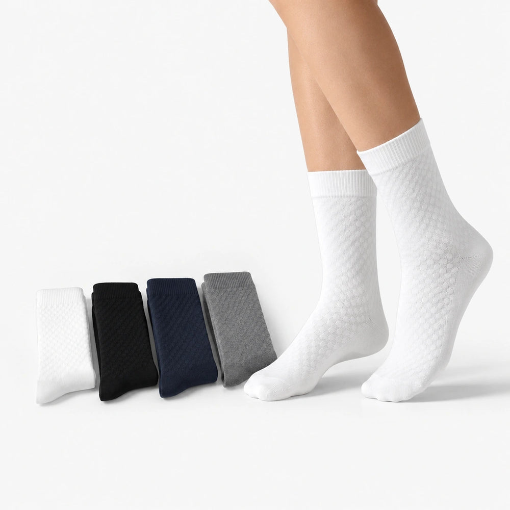 9HEAT DailySoft B4 - Pack 4 paires de chaussettes mi-hautes en viscose de bambou - Pack et vues produit