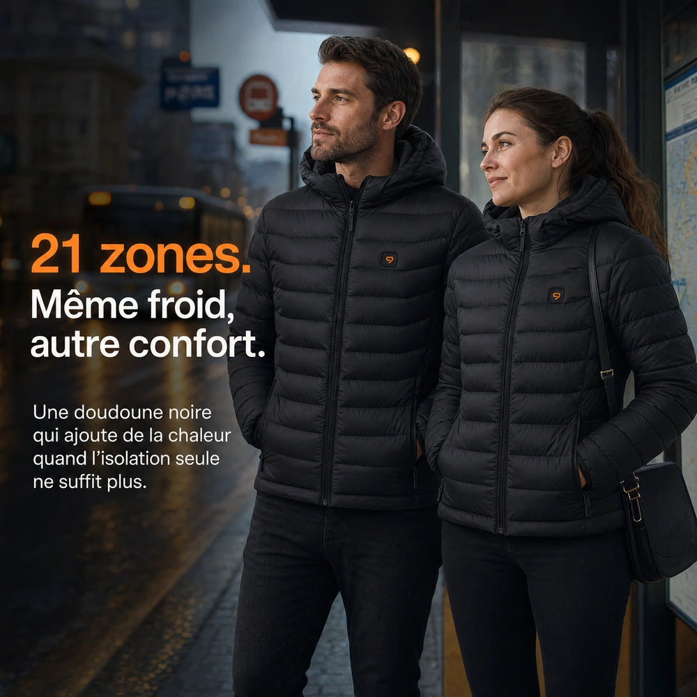 9HEAT Urban 8 - Doudoune chauffante 21 zones - Hero galerie avec angle principal
