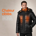 9HEAT Eclipse 8 - Doudoune chauffante Homme - Preuve zones chauffantes