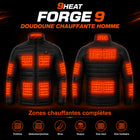Doudoune chauffante homme Forge 9 - zones chauffantes complètes face et dos