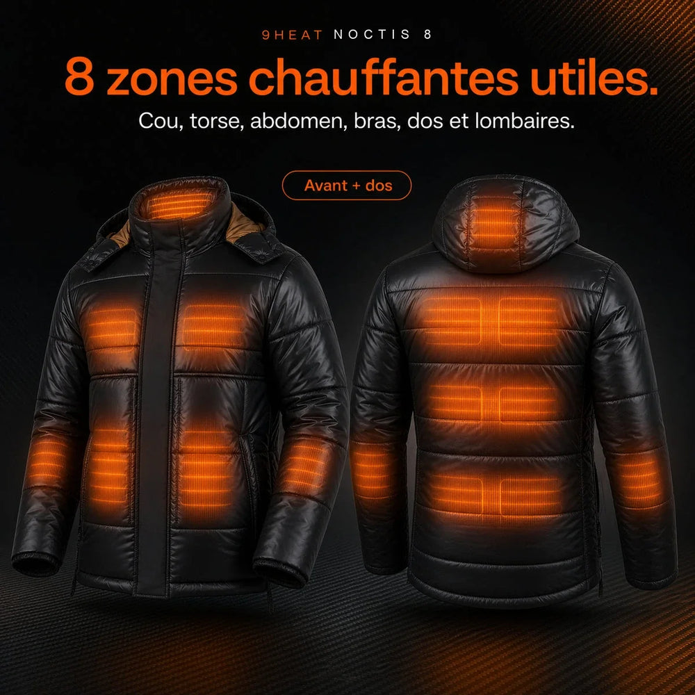 9HEAT Noctis 8 - Zones chauffantes avant et dos