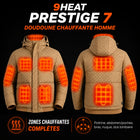 9HEAT Prestige 7 - Doudoune chauffante Homme - Zones chauffantes complètes avant et dos