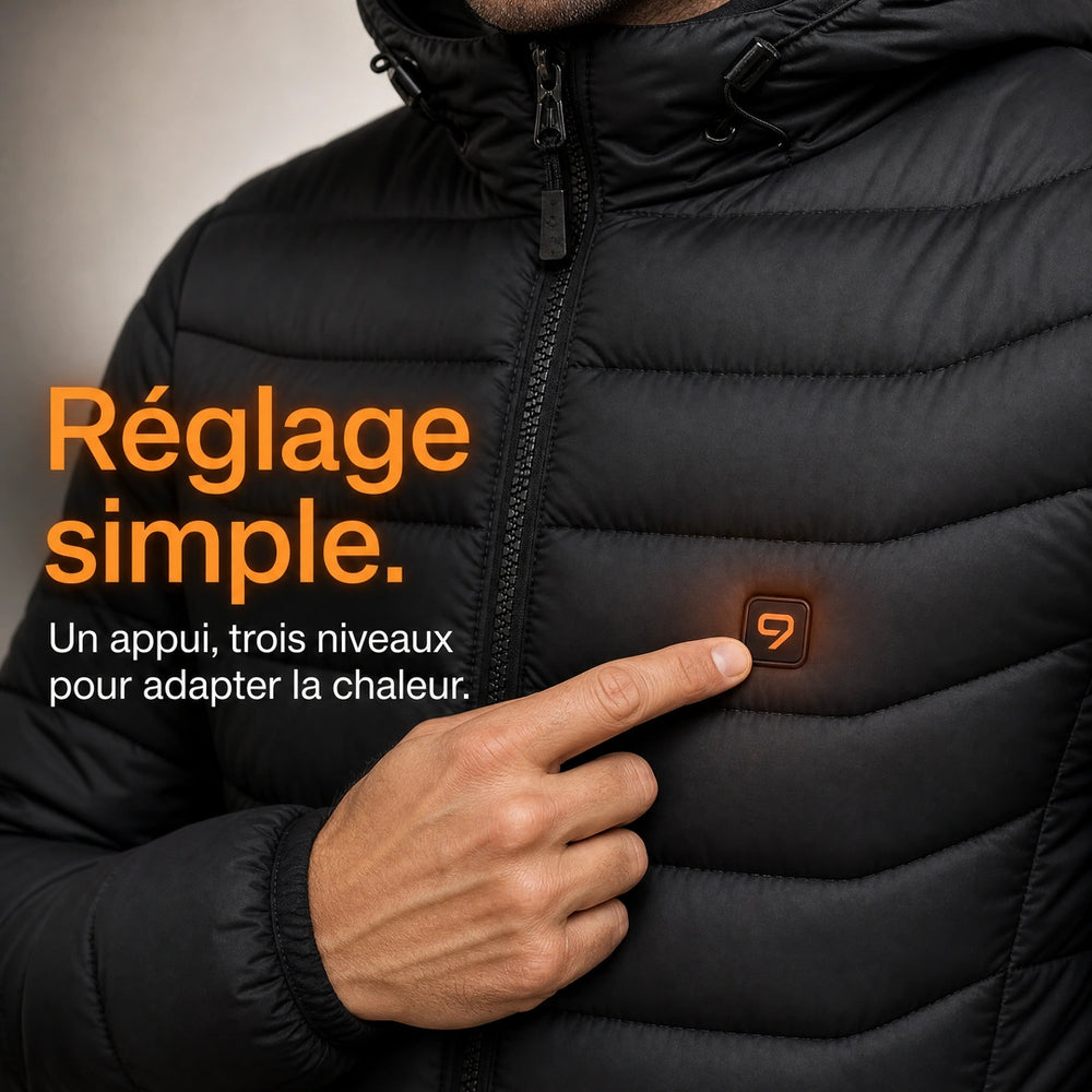 9HEAT Strike 9 - Doudoune chauffante Homme - Bouton / réglage