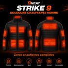 9HEAT Strike 9 - Doudoune chauffante Homme - Zones chauffantes complètes avant et dos