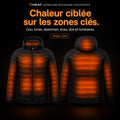Doudoune chauffante Celsius 9 noire 9HEAT - vue 7