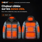 9HEAT Mistral 4 - Doudoune chauffante Unisexe - Zones chauffantes avant et dos