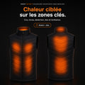 9HEAT Ultra 9 - Doudoune chauffante sans manches - zones chauffantes avant et dos