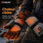 9HEAT Max - Gants chauffants - Zones chauffantes