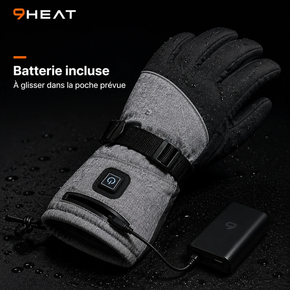 9HEAT Max - Gants chauffants - Batterie