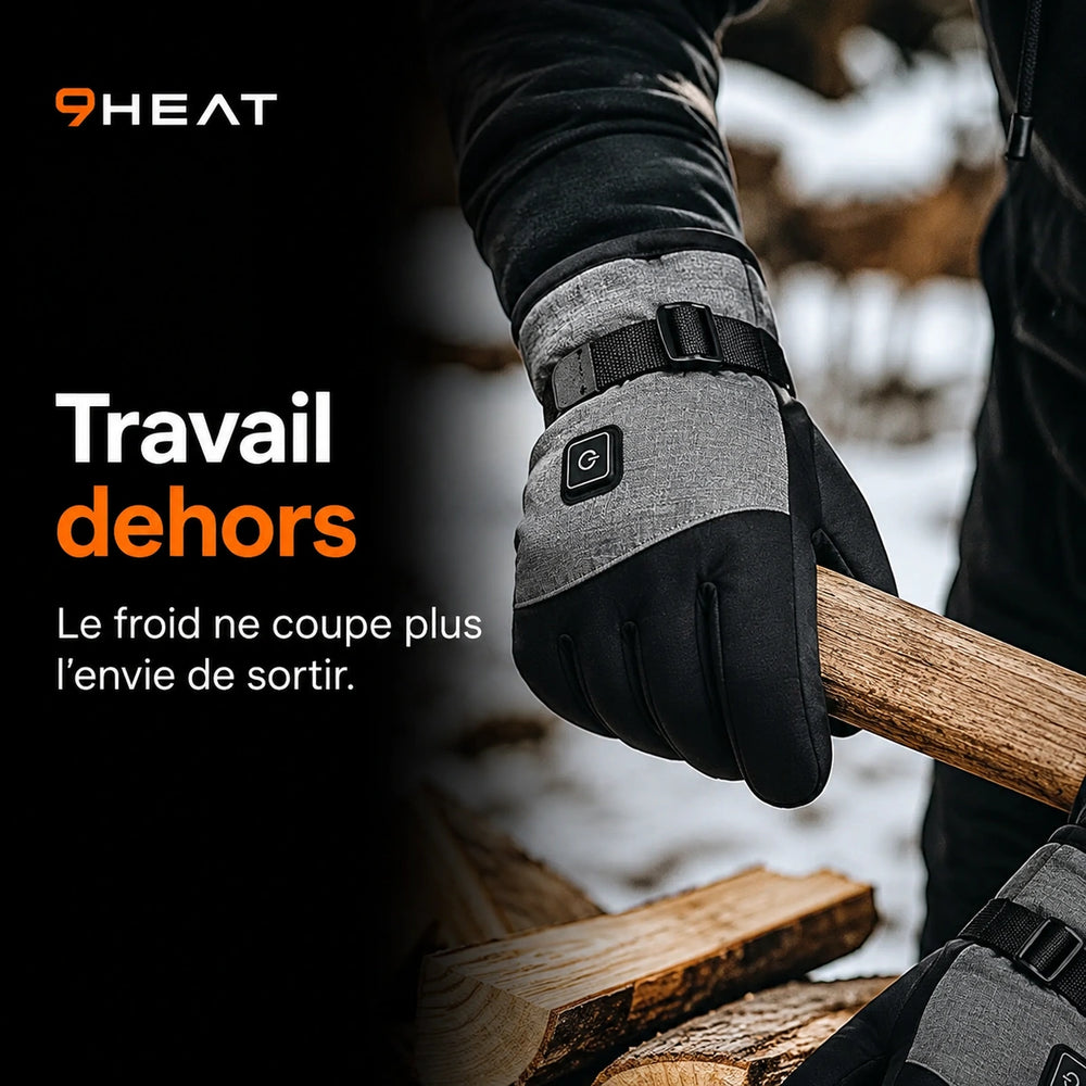 9HEAT Max - Gants chauffants - Usage Travail dehors