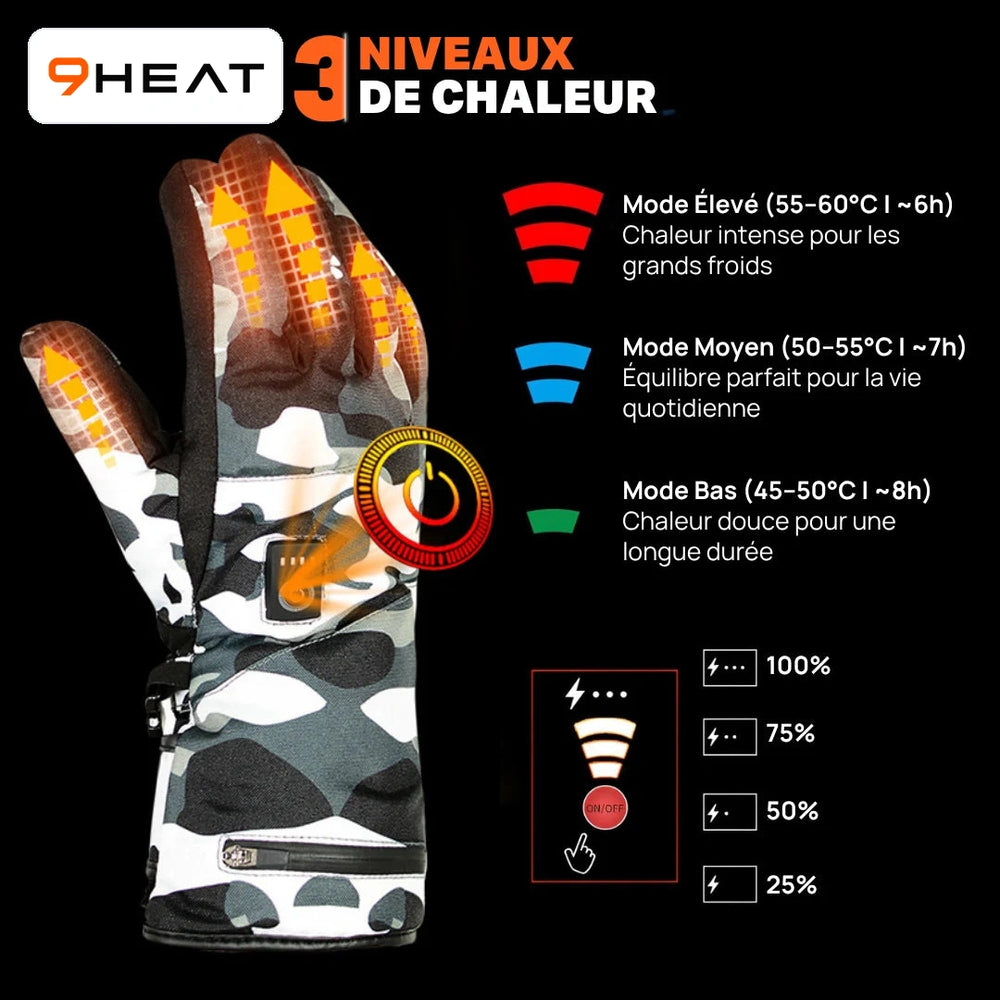 9HEAT Snow 3 - Gants chauffants - visuel 4