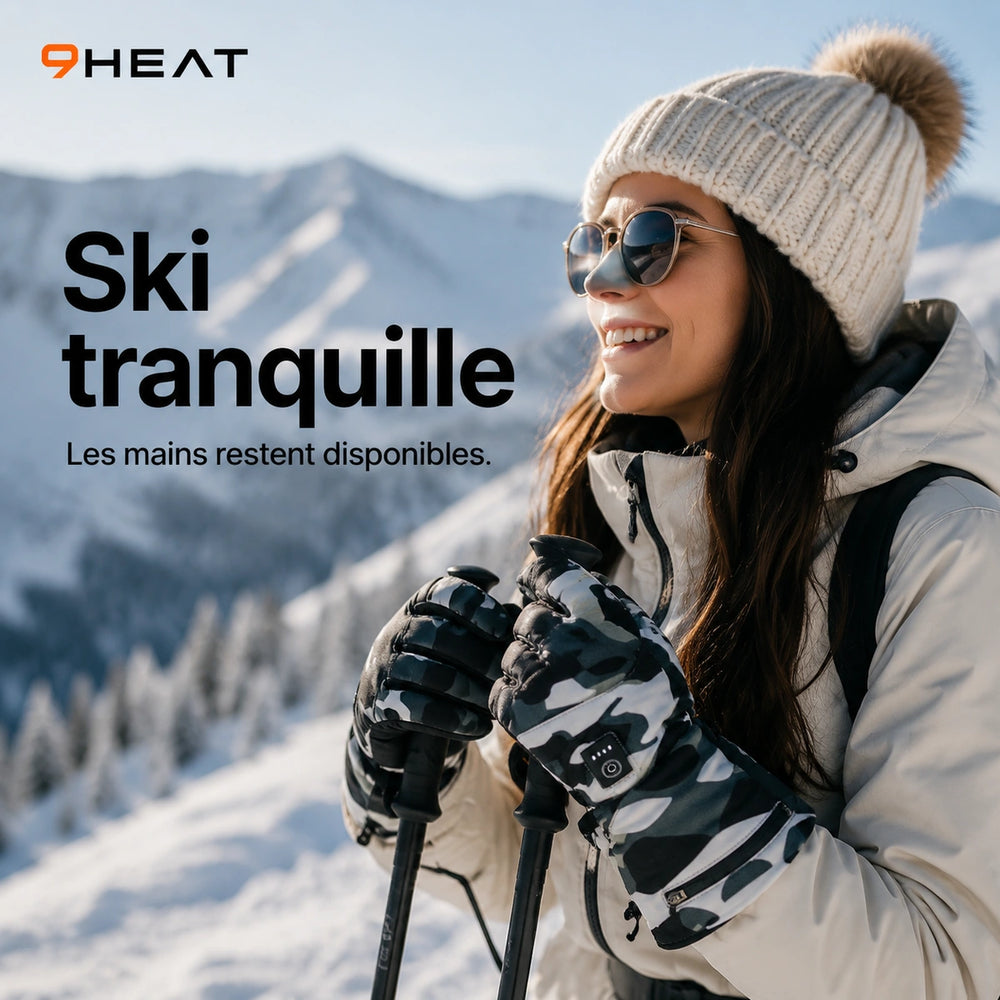 9HEAT Snow 3 - Gants chauffants - Usage Ski tranquille