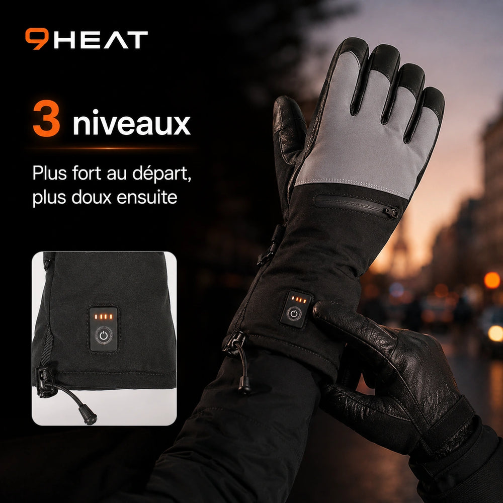 9HEAT Zera 3 - Gants chauffants - Niveaux chaleur