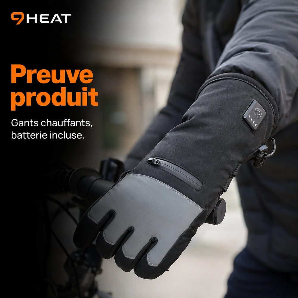 9HEAT Zera 3 - Gants chauffants - Preuve produit