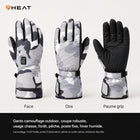 9HEAT Arctic Camo X5 - Gants chauffants camouflage - Studio face dos paume